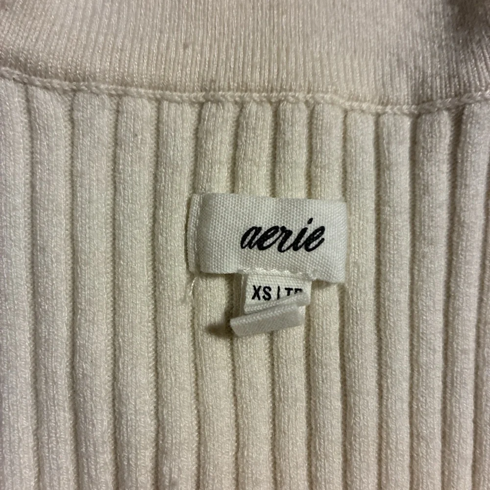 Cream Ribbed Button-Up shirt - Picture 2 of 4